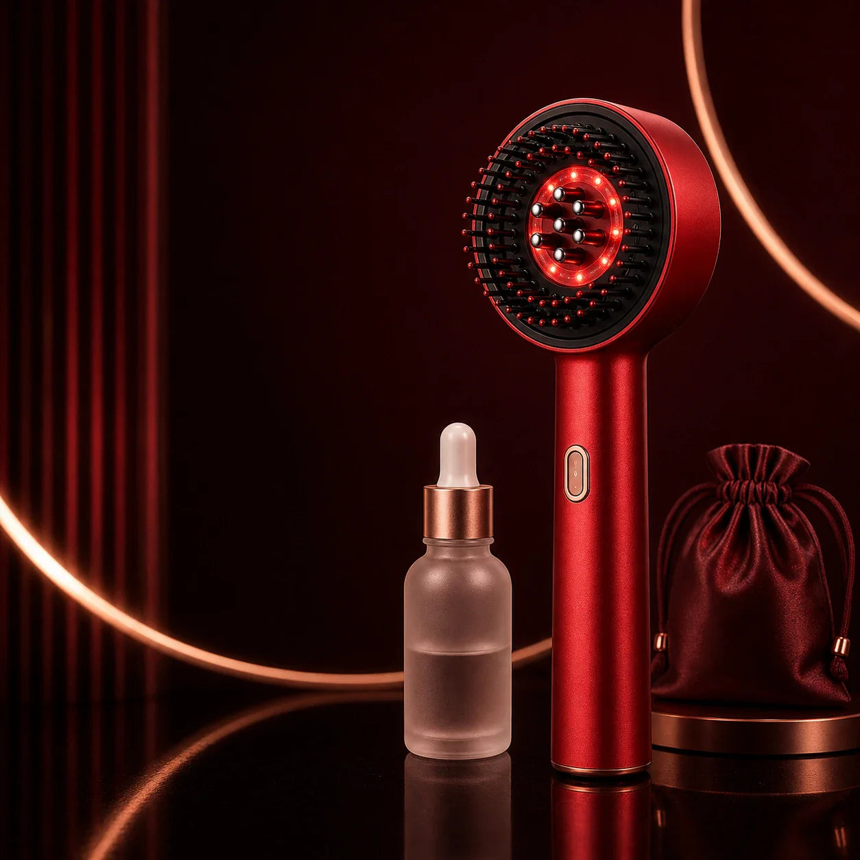 ScalpGlow Pro – Rotlicht Kopfhautmassagekamm